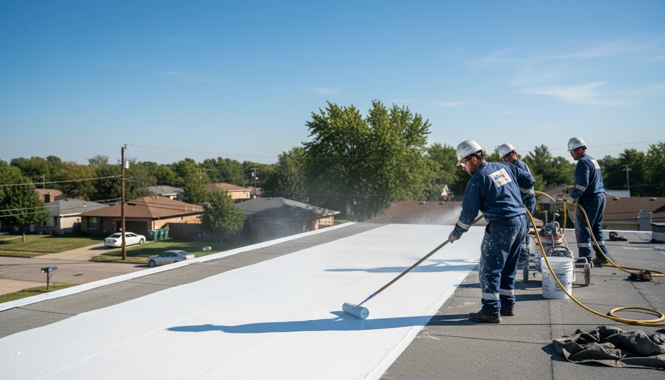 Commercial roof coating in Scott, OH near me